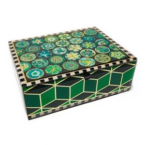 MACKENZIE CHILDS Vintage Buttons Jewelry Box – Small